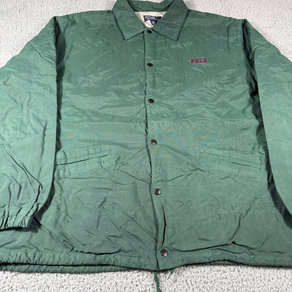Vintage Polo Ralph Lauren Jacket Size XL Collegiate Spellout Logo Coaches 90s - Picture 3 of 9